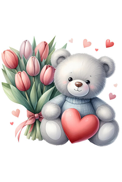 StoryGift Romania Sticker Autocolant 70CM cu un ursulet de plus, ilustratie, ...