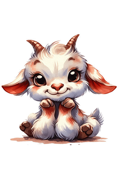 StoryGift Romania Sticker Eticheta 40CM cu un ied cuminte, ilustratie, vesel,...