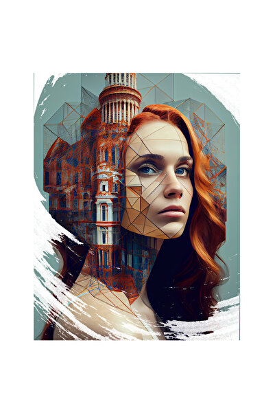 StoryGift Romania Sticker Adeziv 90CM Cu Arta Turnl Aplecat Din, Pissa Portre...