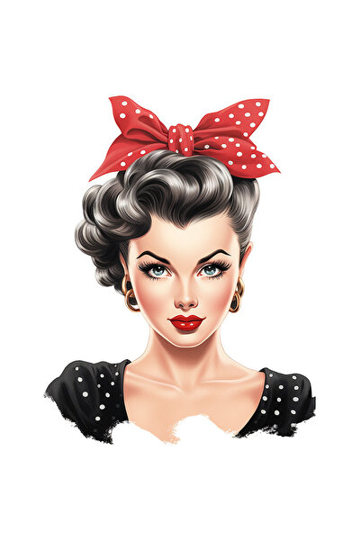 StoryGift Romania Sticker Autocolant 70CM cu o femeie frumoasa bruneta cu par...