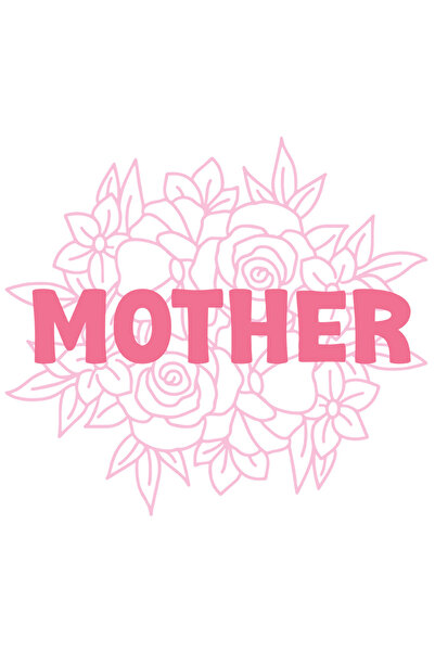 StoryGift Romania Sticker Eticheta 40CM Cu Text Mother, Fundal Flori Roz, Cea Mai Buna Mama, Iubitorii De Famili