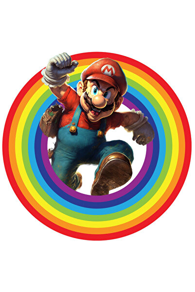 StoryGift Romania Sticker Eticheta 40CM Cu Personaj, Mario, Curcubeu, Iubitori De Jocuri Video, Clasic, Consola,