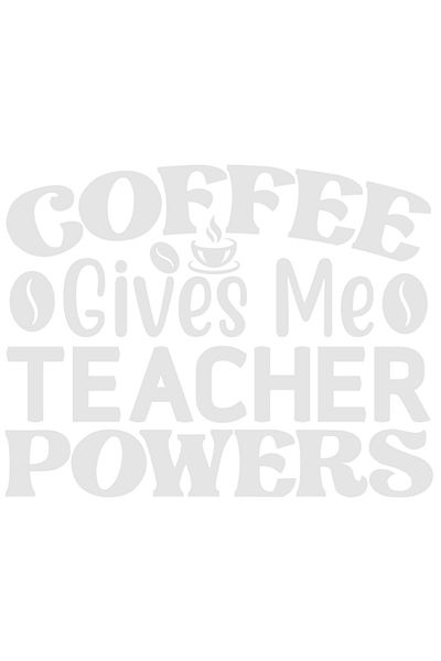 StoryGift Romania Sticker Eticheta 50CM Exterior pentru invatatoarele care prind putere dupa ce consuma cafea ,
