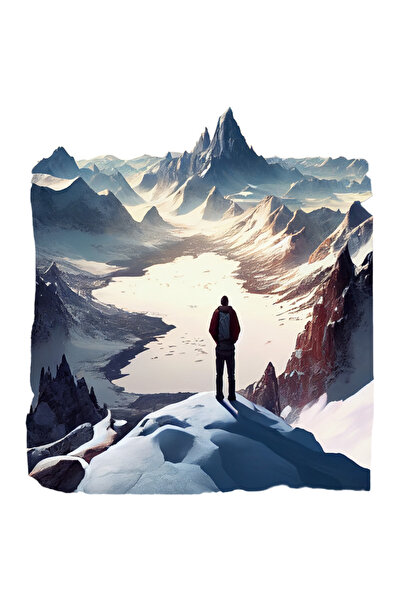 StoryGift Romania Sticker Adeziv 90CM Cu Peisaj, Munte, Lac, Zpada, Iarna, Dr...