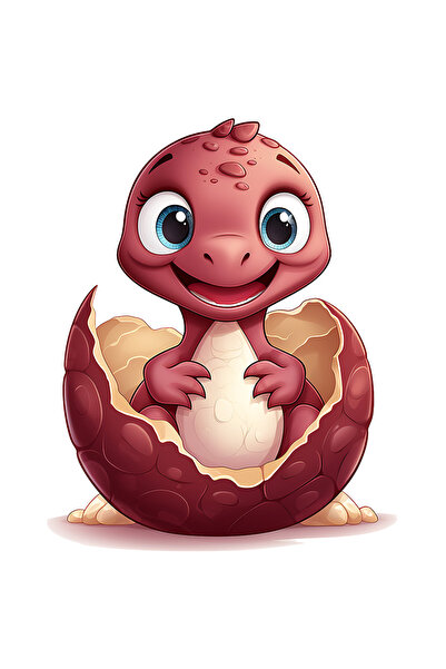 StoryGift Romania Sticker Eticheta 40CM cu un pui de dinozaur care a iesit di...