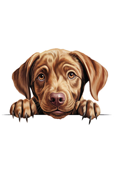 StoryGift Romania Sticker Autocolant 70CM cu un caine care priveste surprins,...