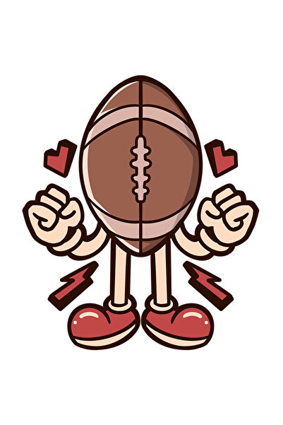 StoryGift Romania Sticker Adeziv 90CM Cu Minge, Rugby, Inimi, Fulgere, Sport,...