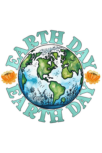 StoryGift Romania Sticker Eticheta 50CM cu planeta Pamant cu mesajul "Earth d...