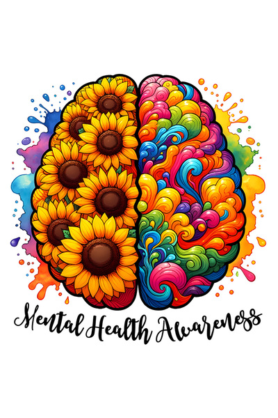 StoryGift Romania Sticker Eticheta 40CM cu mesajul "Mental health awareness",...