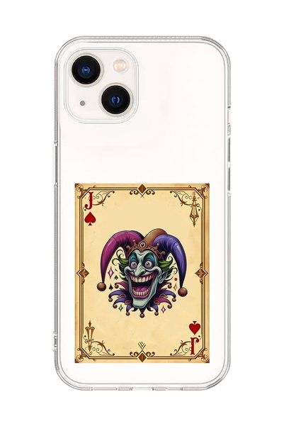 Dali Design iPhone 15 Plus Compatible Transparent Case Cards Joker 2 Designs
