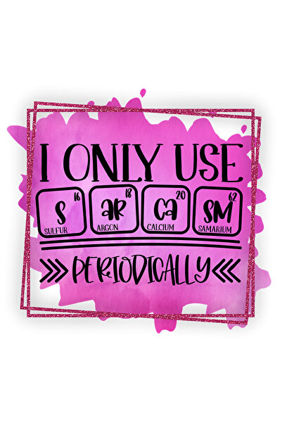 StoryGift Romania Sticker Autocolant 70CM cu mesajul "I only use sarcasm periodically", ilustratie, amuzant, raz