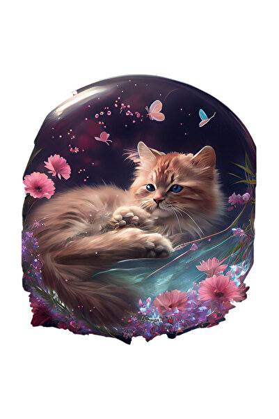 StoryGift Romania Sticker Cu Pisica Galbena, Animale De Companie, Feline, Iub...