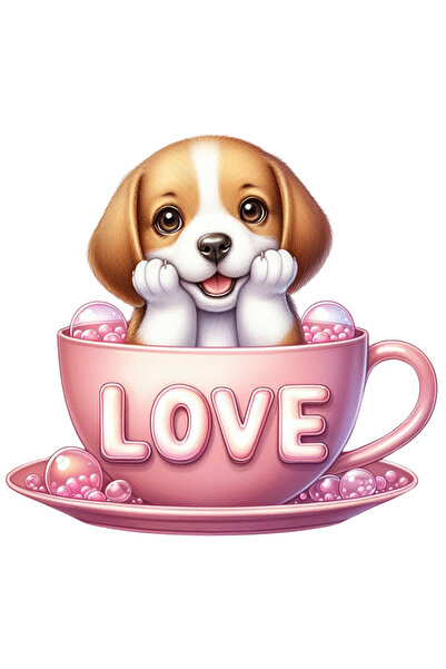 StoryGift Romania Sticker Adeziv 90CM cu un catelus vesel care sta intr-o cea...