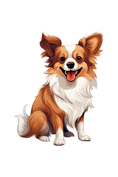 StoryGift Romania Sticker Eticheta 50CM cu un catel blanos, energic, vesel, j...