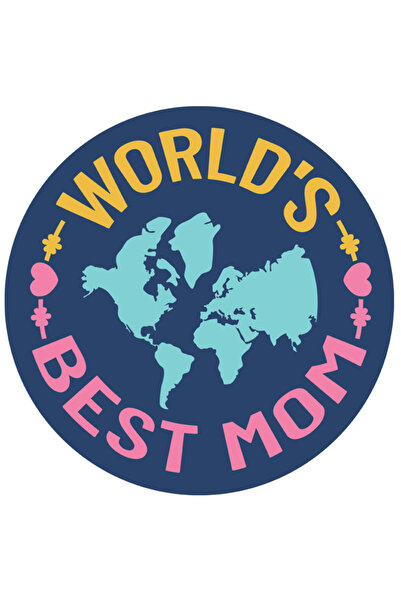 StoryGift Romania Sticker Eticheta 40CM Cu Text In Engleza World's Best Mom, ...