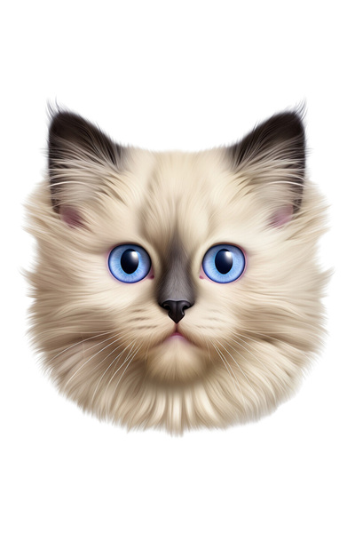 StoryGift Romania Sticker Adeziv 90CM cu pisicuta birmaneza care sta atenta, ...