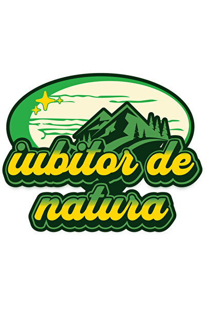 StoryGift Romania Sticker Autocolant 70CM Adeziv iubitor de natura munti drumetie camping cu Margini Albe, PVC V