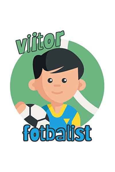 StoryGift Romania Sticker Adeziv 90CM Adeziv viitor fotbalist copil cu minge ...