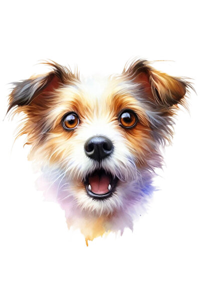 StoryGift Romania Sticker Autocolant 70CM cu un catel mirat, ilustratie, soca...