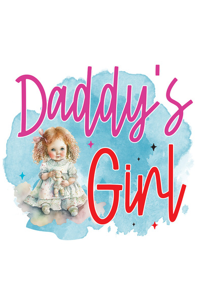 StoryGift Romania Sticker Eticheta 40CM cu mesajul "Daddy's girl", ilustratie...