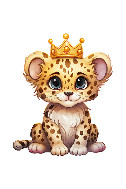 StoryGift Romania Sticker Adeziv 90CM cu o femela jaguar care poarta o coroan...