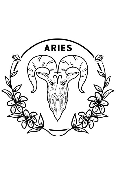 StoryGift Romania Sticker Autocolant 70CM cu zodia Berbec, ilustratie, zodie,...