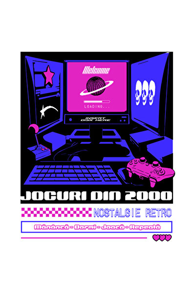 StoryGift Romania Sticker Autocolant 70CM Adeziv monitor video Jocuri din 200...