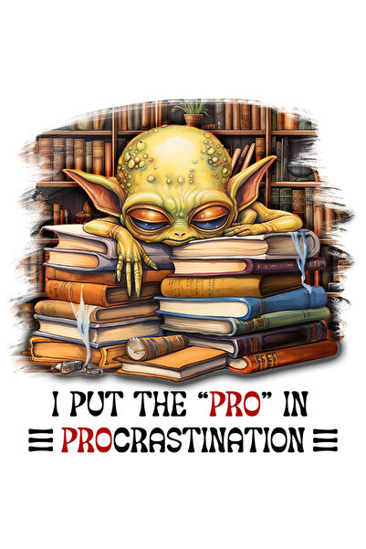 StoryGift Romania Sticker Autocolant 70CM cu o creatura asemanatoare cu un extraterestru, mesajul "I put "pro" i