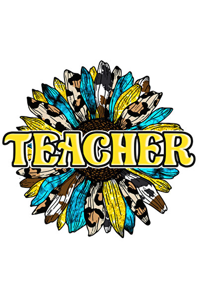 StoryGift Romania Sticker Autocolant 70CM cu mesajul "Teacher", ilustratie, s...