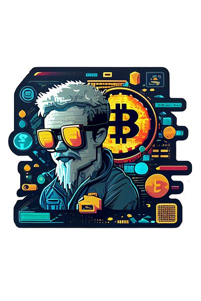 StoryGift Romania Sticker Autocolant 70CM Cu Hacker Cu Ochelari Bitcoin, Simbol Bitcoin, Monede Virtuale, Crypto