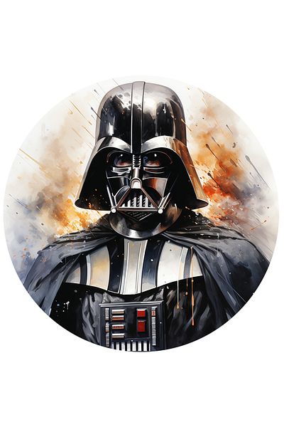 StoryGift Romania Sticker Autocolant 70CM Cu Darth Vader, Razboiul Stelelor, Star Wars, Cerc, Casca, SF, cu Mar