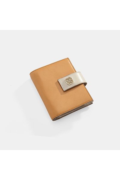 Desa Women's Orange / Beige Leather Wallet