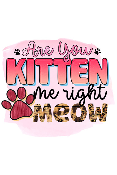 StoryGift Romania Sticker Cu Mesajul "are You Kitten Me Right Meow", Ilustrat...