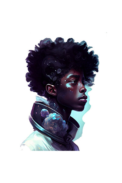 StoryGift Romania Sticker Cu Portret Baiat Cu Par Cret, Frumusetea Naturala, ...