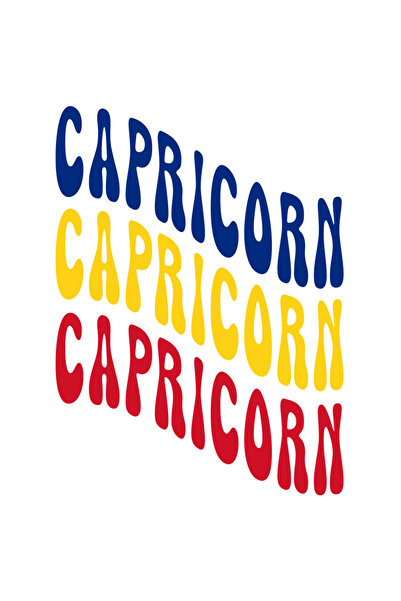 StoryGift Romania Sticker Eticheta 50CM Cuvantul Capricorn, in Culorile Steag...