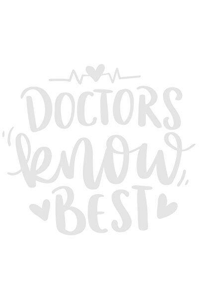 StoryGift Romania Sticker Eticheta 40CM Exterior cu inimioare pentru doctorii care stiu cel mai bine , Vinyl Alb