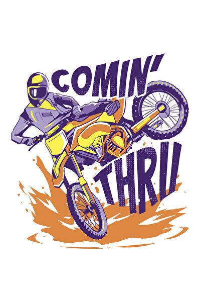 StoryGift Romania Sticker Autocolant 70CM KTM, Comin' Thru, cu Margini Albe, PVC Vinyl 70 cm