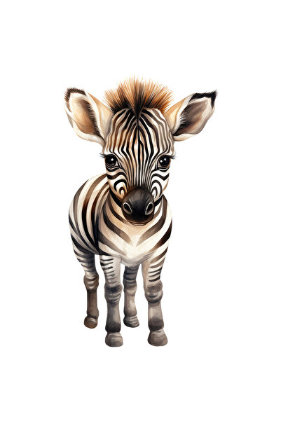 StoryGift Romania Sticker Adeziv 90CM cu o zebra trista, ilustratie, dezamagire, suparare, animal salbatic, jung