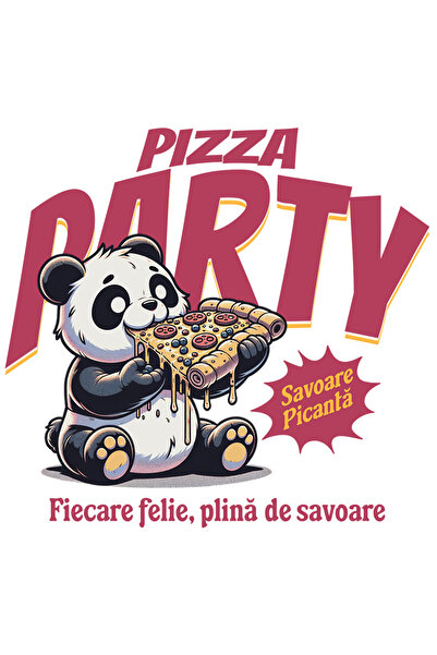 StoryGift Romania Sticker Autocolant 70CM Adeziv Pizza Party. Savoare Picanta...