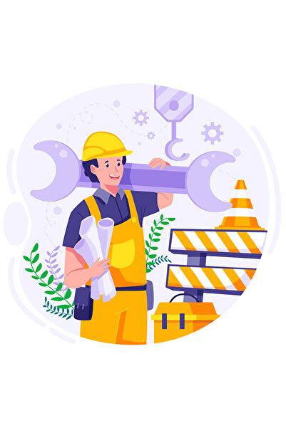 StoryGift Romania Sticker Eticheta 40CM Cu Muncitor, Constructii, Unelte, Che...