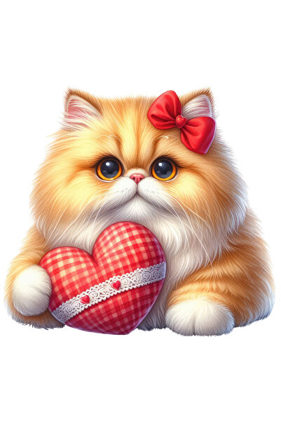 StoryGift Romania Sticker Autocolant 70CM cu o pisicuta portocalie, ilustrati...