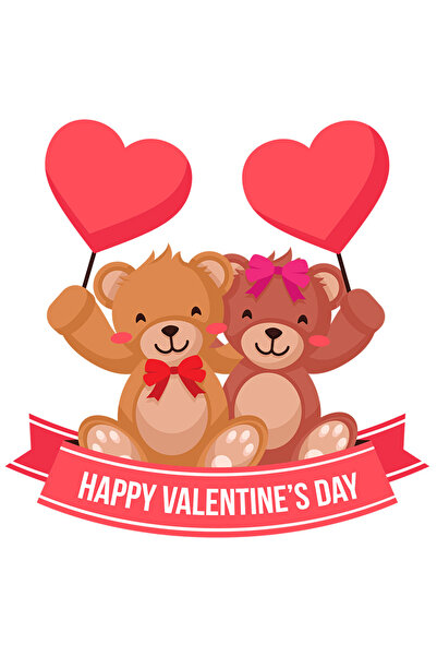 StoryGift Romania Sticker Eticheta 40CM Cu Mesaj In Engleza Happy Valentine's...