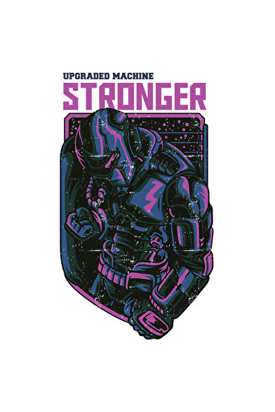 StoryGift Romania Sticker Adeziv 90CM Cu Robot, Text In Engleza Upgrade Machine Stronger, Inteligenta Artifiaca,