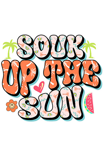 StoryGift Romania Sticker Cu Mesajul "souk Up The Sun", Vara, Vacanta, Relaxa...
