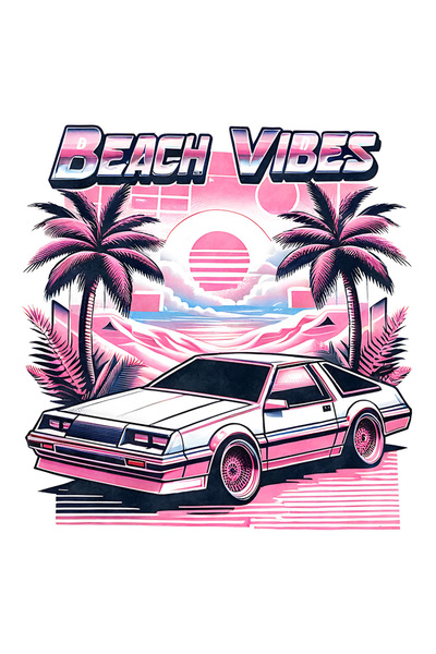 StoryGift Romania Sticker Eticheta 40CM cu mesajul "Beach vibes", ilustratie,...