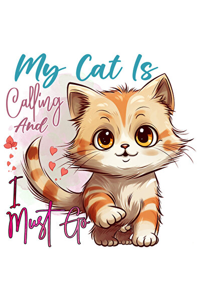 StoryGift Romania Sticker Autocolant 70CM cu pisoi cu mesajul "My cat is call...