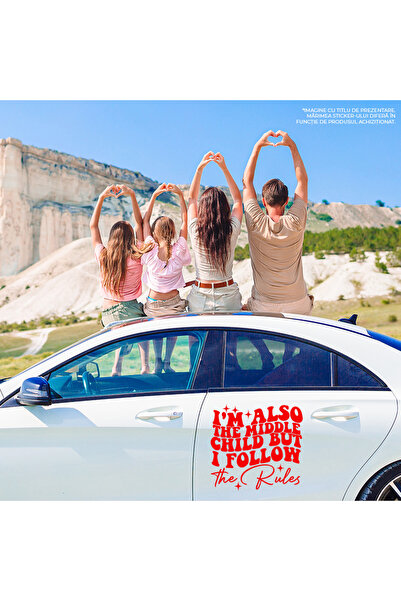 StoryGift Romania Adhesive Sticker 90CM Exterior for the middle child in the family who follows the rules, Viny