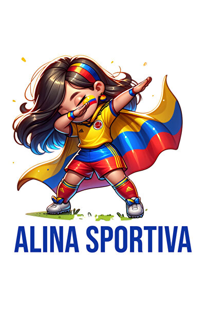 StoryGift Romania Sticker Autocolant 70CM cu Fata Costum Sportiv Fotbal Text ...