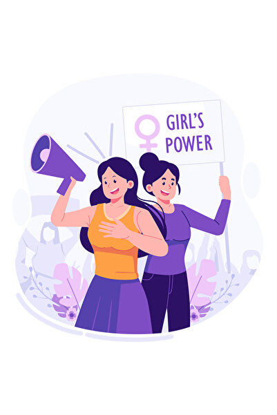 StoryGift Romania Sticker Eticheta 40CM Cu Mesaj In Engleza Girl's Power, Parada, Frunze, Portavoce, cu Margini