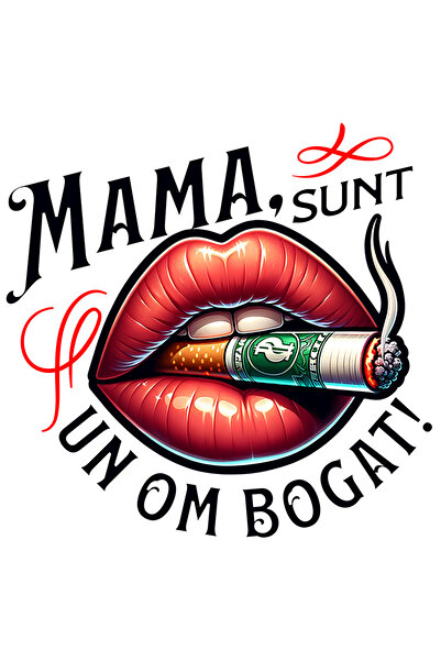 StoryGift Romania Sticker Adeziv 90CM Adeziv mama sunt un om bogat tigara buz...